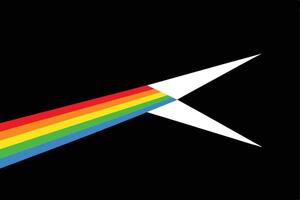 Dark Side of the Rainbow Prism Spectrum Light Beam Abstract Art vector