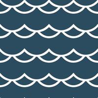 Seamless wave pattern dark blue white abstract background design vector