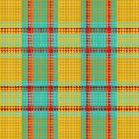 A plaid pattern in yellow, blue and red vector