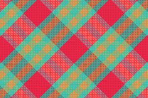 A colorful plaid pattern with a red, green and blue background vector