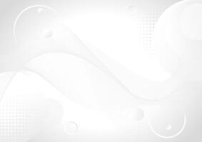 abstract white background with waves line and geometric vector