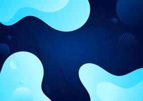 abstract blue gradient background with fluid shape and geometric vector