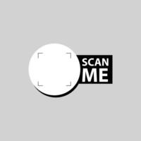 QR Frame with Big Right Label vector