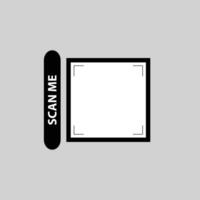 Narrow Vertical QR Frame with Side Text vector