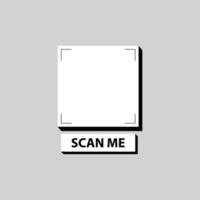 Plain Square QR Holder with Scan Text vector