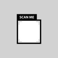 Simple Square QR Frame with Label vector