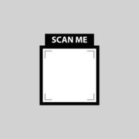Clean Border QR Square with Tagline vector