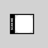 Vertical Side Text QR Frame Design vector