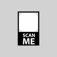 Bold Bottom Caption QR Frame vector