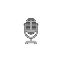 Retro Microphone for Vocal Recording Session vector