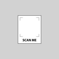 Corner Marked QR Box with Text Below vector