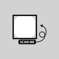 Arrow Loop QR Code Instruction Frame vector
