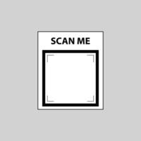 Framed QR Code with Outline Accent vector