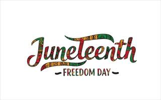 Juneteenth Freedom Day Vintage Brush Script vector
