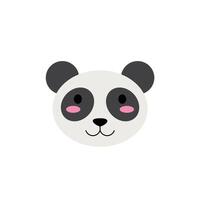 Kawaii Panda Head in Style vector