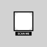 Thin Bordered QR Box with Scan Text vector