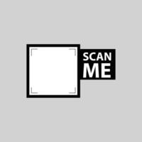 Bold Label QR Box with Large Font vector