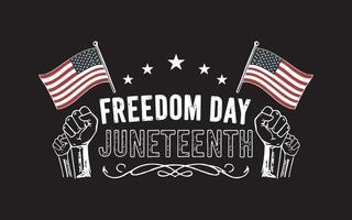 Freedom Day Bold Fists Chalkboard Texture vector