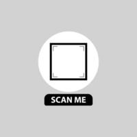 Circular QR Frame with Bottom Caption vector