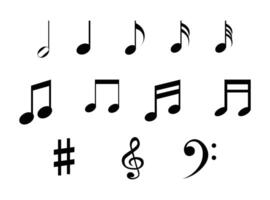 Minimalist Music Notes Set vector