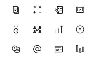 Modern Management Icons set collection. High-Quality Icons for Business Leadership, Organization, Strategy, Workflow, and Team Collaboration Designs vector