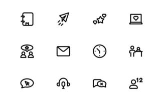 Support and Customer Service Icon Set. Premium Scalable Icons for Client Care, Troubleshooting, Service Management, and Assistance vector