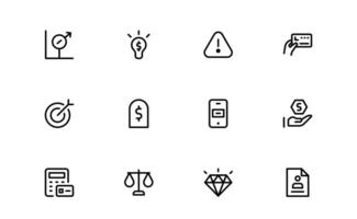 Premium Financial and Banking Icons bundle collection. Professional Icons for Wealth Management, Online Banking, Transactions, and Money Management Designs vector