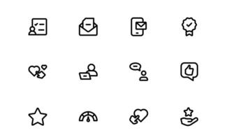 Support and Customer Service Icon bundle collection. Scalable Icons for Client Care, Troubleshooting, Service Management, and Assistance vector