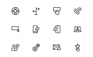 Support and Customer Service Icons. Editable Premium Icons for Client Care, Troubleshooting, Service Management, and Assistance vector