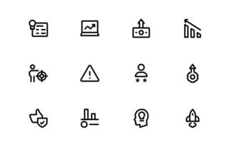 Success and Growth Icon bundle Collection. Premium Icons for Personal Development, Growth, and Goal Achievement vector