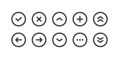 User Interface badges. Navigation controls vector