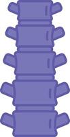 Colored Spine Icons. Illustration. The Spinal Column is Formed By A Chain Of Bones Running Along The Back. Human Body Part. Concept Anatomy vector