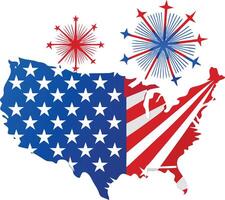 4th July firework graphic bundle. vector