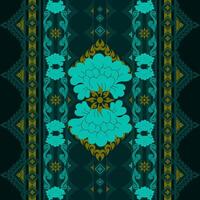 Native carpet pattern composed of Damask and Thai patterns vector
