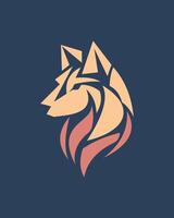Geometric Fox Head Logo, Modern Wild Animal Emblem, Abstract Nature Inspired Design for Branding and Identity vector