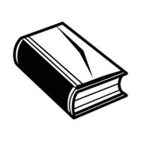 Stylized Monochrome Line Art of Book for Print and Web vector