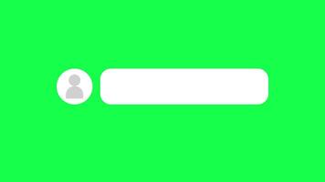 4K animation of bubble chat sliding up alternately with green screen background, perfect for messaging, app mockups, and creative overlays. video