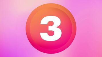 4K animation motion countdown from 5 to 1 with smooth gradient background, ideal for intros, openers, or transitions in digital content, events, or footage presentations video