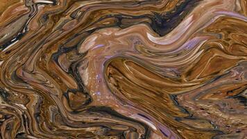 Abstract background Animation liquid ink marble brown color combination video