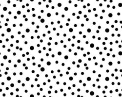 Simple black and white polka dot pattern design seamless and repeating on white background vector