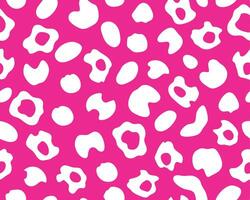 Seamless pink and white leopard print pattern background design for fashion and textiles usage vector