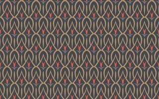 Geometric seamless pattern with stylized floral motif. Dark stylish background in classic damask or Art Nouveau style for textiles, wallpaper, or stationery vector
