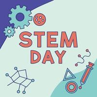 Celebrating STEM Day Inspiring Future Innovators Through Science, Technology, Engineering, and Mathematics. vector