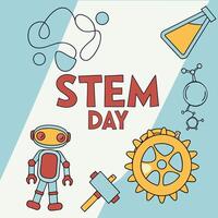 Celebrating STEM Day Inspiring, Future Innovators Through Science, Technology, Engineering, and Mathematics vector