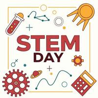 Celebrating STEM, Day Inspiring Future Innovators Through Science, Technology, Engineering, and Mathematics vector