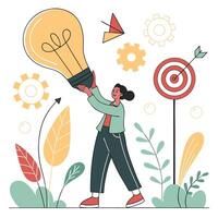 Achieving Goals Big Ideas, Strategic Planning, and Successful, Execution vector