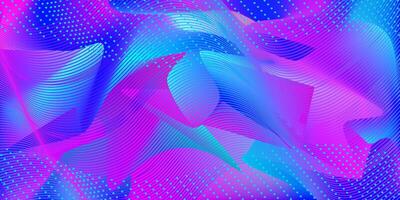 Futuristic Technology Abstract Background with Neon Gradient Waves vector