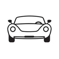 Old Model Car Icon for Retro Design Projects vector