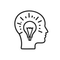 Creative Idea Icon That Visually Represent Innovation vector