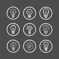 Creative Light Bulb idea Icon set for Branding and Marketing vector